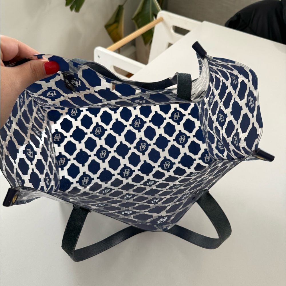 Dooney & Burke Blue Patterned Tote Bag - Picture 3 of 5
